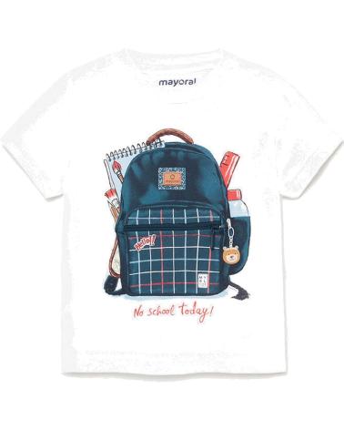 MAYORAL CAMISETA BLANCA CON ESTAMPADO MOCHILA 1011 BLANCO