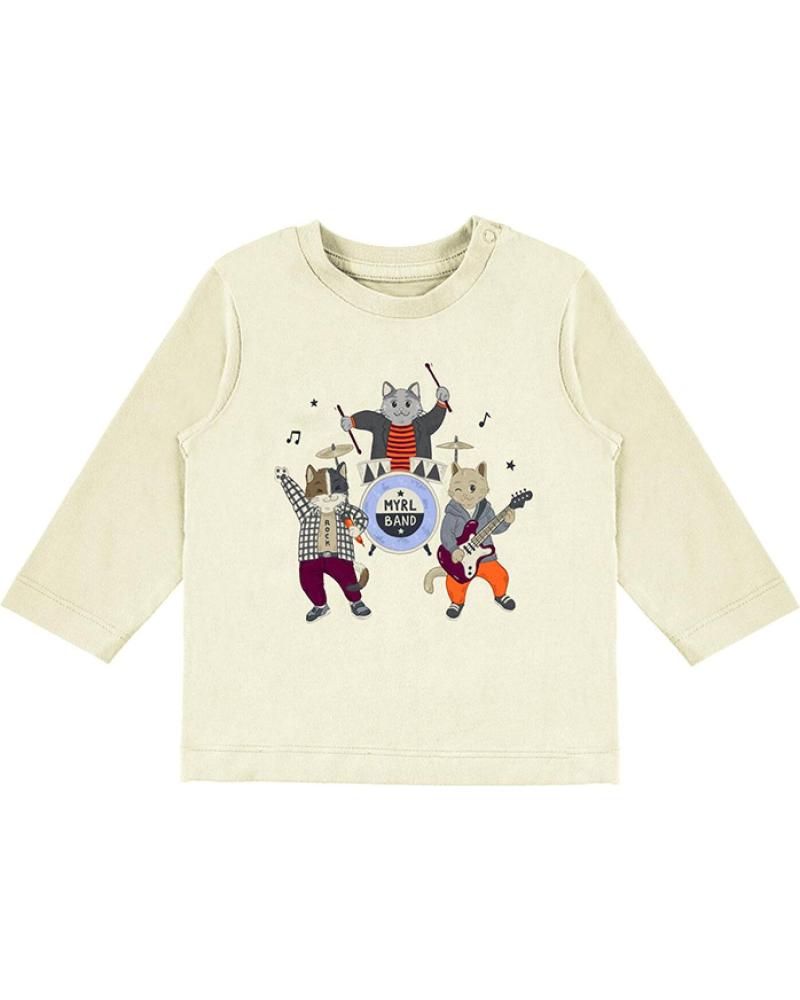MAYORAL LANGARMSHIRT FÜR JUNGEN - MODELL 2073 ROCKTIER-PRINT BEIGE BEIGE