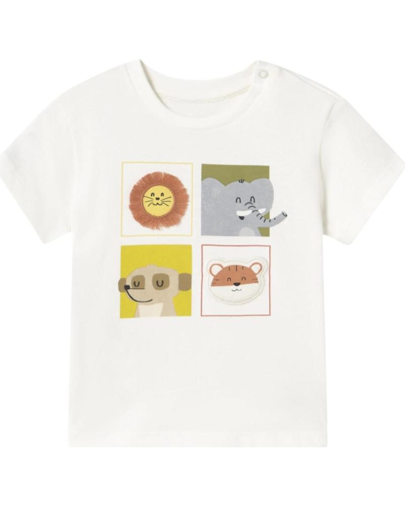 CAMISETA MAYORAL MANGA CORTA BEIGE CON ESTAMPADO MODELO 1056 BEIGE