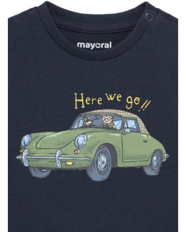 MAYORAL T-SHIRT 2067 LANGARM MARINEBLAU MIT AUTO-PRINT FÜR JUNGEN AZUL