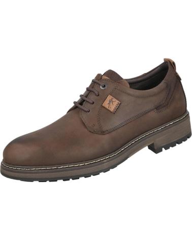 FLUCHOS TRUMAN 501418 - MEN'S BROWN LEATHER CASUAL LACE-UP SHOES MARRON