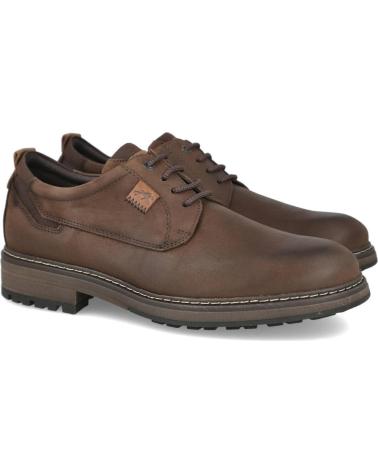 FLUCHOS TRUMAN 501418 - MEN'S BROWN LEATHER CASUAL LACE-UP SHOES MARRON