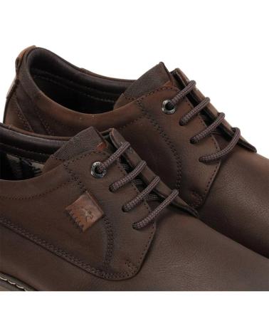 FLUCHOS TRUMAN 501418 - MEN'S BROWN LEATHER CASUAL LACE-UP SHOES MARRON