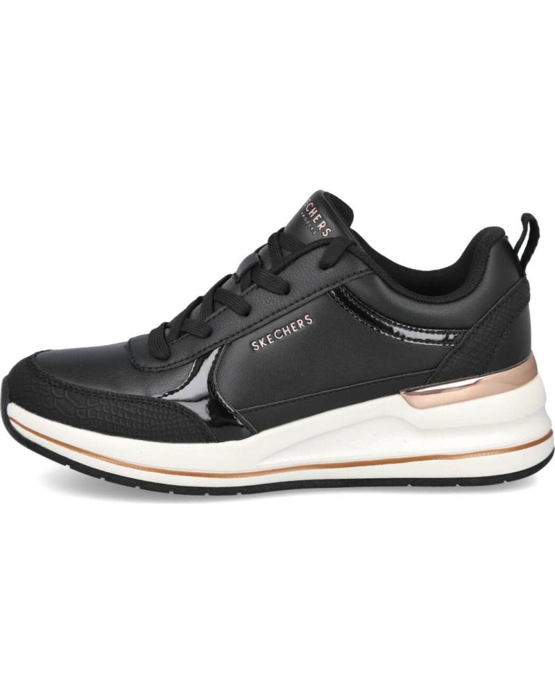 SKECHERS BILLION FINE SHINE 177345 - SCHWARZE CASUAL SNEAKER FÜR DAMEN NEGRO