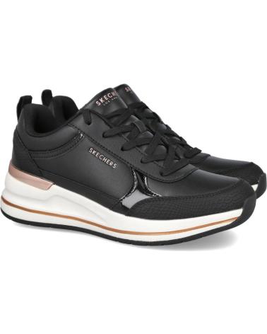 SKECHERS BILLION FINE SHINE 177345 - SCHWARZE CASUAL SNEAKER FÜR DAMEN NEGRO