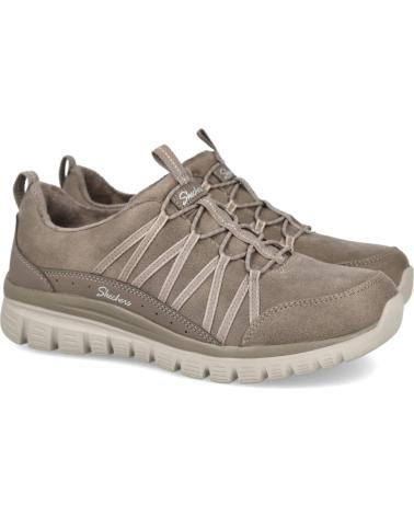 TÊNIS SKECHERS GRACEFUL 100889 COZY HUG TAUPE TAUPE