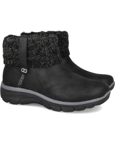 SKECHERS SLIP-INS RELAXED FIT EASY GOING 168033 COZY WEATHER 2 SCHWARZ STIEFELETTEN NEGRO