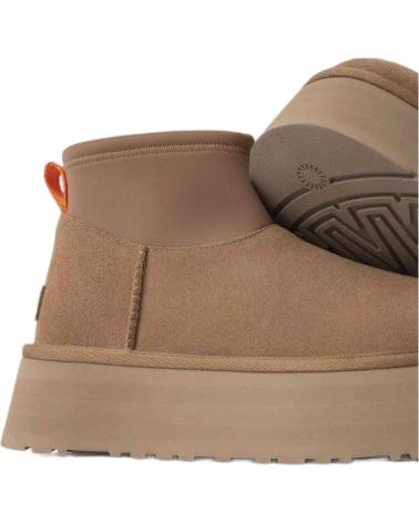 UGG CLASSIC MINI DIPPER CHESTNUT LEDER STIEFELETTE FÜR DAMEN CUERO