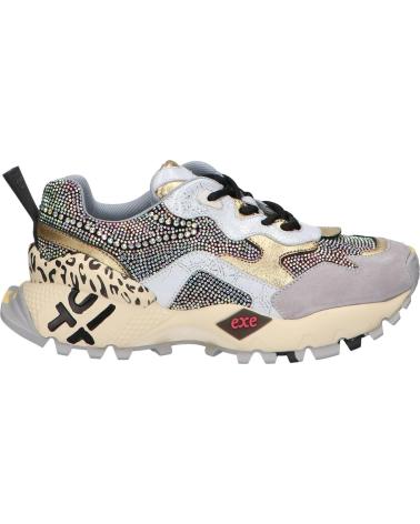 EXE 134-115 LEDER WEISS GOLD SNEAKER LEATHER WHITE GOLD