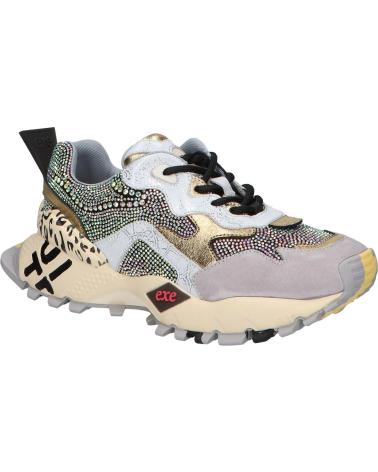 EXE 134-115 LEDER WEISS GOLD SNEAKER LEATHER WHITE GOLD