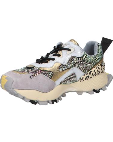 EXE 134-115 LEDER WEISS GOLD SNEAKER LEATHER WHITE GOLD