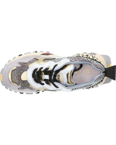EXE 134-115 LEDER WEISS GOLD SNEAKER LEATHER WHITE GOLD