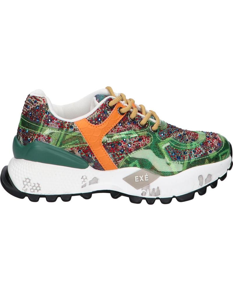 SNEAKERS EXE D190608-24 STRASS VERDE ARANCIONE STRASS GREEN ORANGE