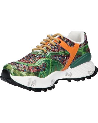 SNEAKERS EXE D190608-24 STRASS VERDE ARANCIONE STRASS GREEN ORANGE