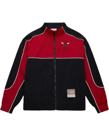 GIACCA MITCHELL & NESS CHICAGO BULLS BLACK MESH FULL ZIP 1