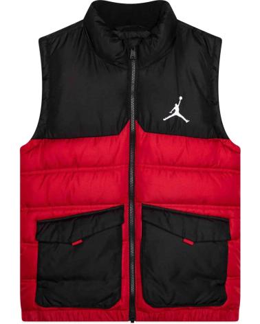 GILET PUFFER JORDAN JB NERO E ROSSO