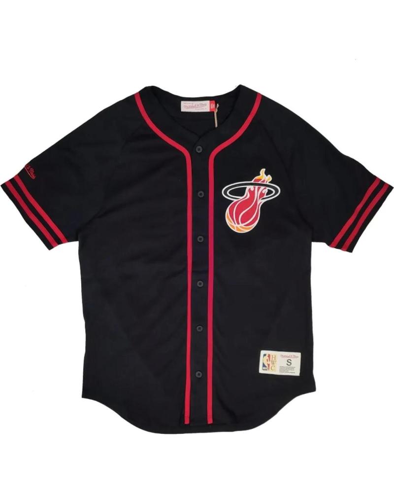 MITCHELL & NESS MIAMI HEAT NBA FASHION COTTON BEISBOLERA 1