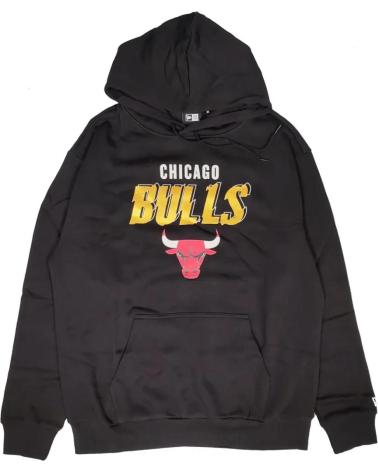 NEW ERA SUDADERA CHICAGO BULLS NBA TEAM SCRIPT OVERSIZED DE EN NEGRO 1