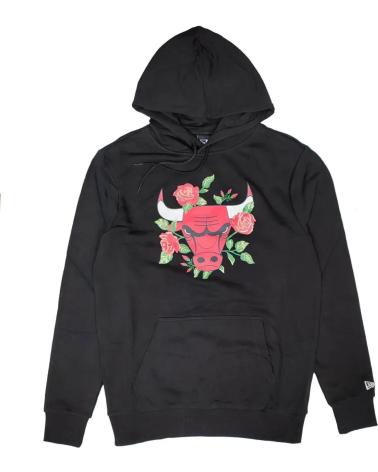 NEW ERA SUDADERA CHICAGO BULLS NBA FLORAL GRAPHIC DE EN NEGRO 1