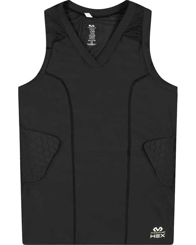 MCDAVID HEX TANK 7963R BLACK COMPRESSION SHIRT WITH PROTECTIONS
