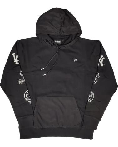 NEW ERA MLB DISTRESSED MULTI LOGO HOODIE BLACK 1