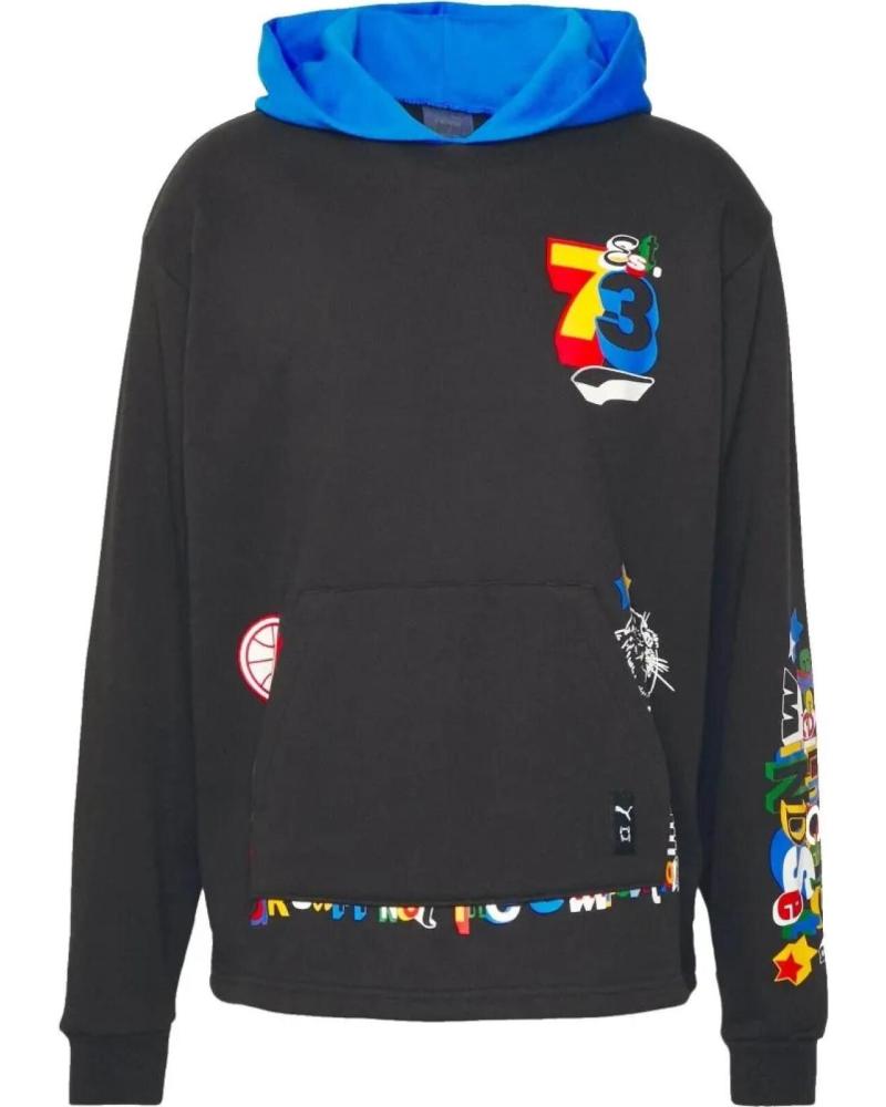PUMA TRASH TALK HOODIE MEHRFARBIG GRAFIK SCHWARZ MIT BLAUEM INNENFUTTER NEGRO