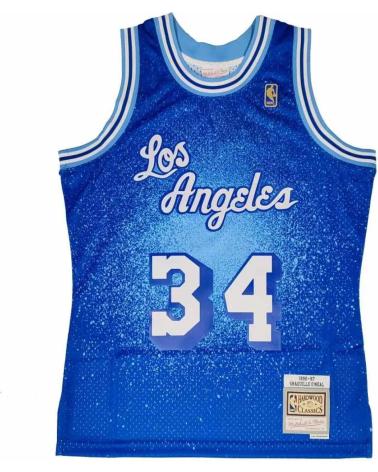 MAGLIA NBA MITCHELL & NESS RE-TAKE GRADIENT LOS ANGELES LAKERS SHAQUILLE O'NEAL #34 1