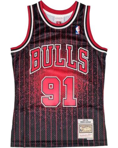 MAGLIA NBA MITCHELL & NESS RE-TAKE GRADIENT CHICAGO BULLS DENNIS RODMAN #91 1