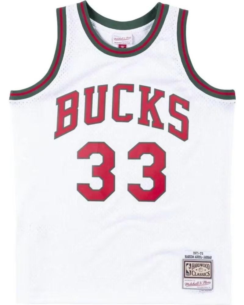 MAILLOT SWINGMAN NBA MILWAUKEE BUCKS KAREEM ABDUL-JABBAR #33 MITCHELL & NESS 1