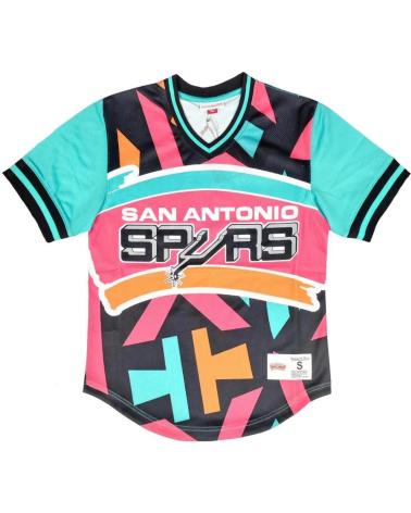 MAGLIA MITCHELL & NESS NBA SAN ANTONIO SPURS JUMBOTRON MESH SCOLLO A V 1