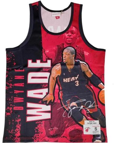 MAILLOT MITCHELL & NESS NBA DWYANE WADE PLAYER BURST MIAMI HEAT 1