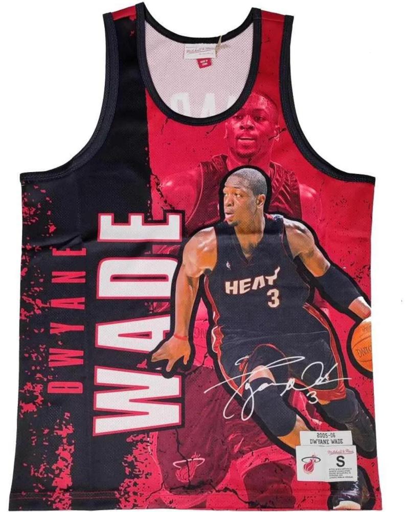 MAILLOT MITCHELL & NESS NBA DWYANE WADE PLAYER BURST MIAMI HEAT 1