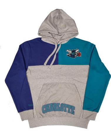 MITCHELL & NESS NBA CHARLOTTE HORNETS TIE BREAKER FLEECE HOODY 1