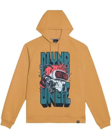 FELPA CON CAPPUCCIO DOLLY NOIRE 'DIVING DEEPER' STAMPA GRAFICA GIALLA AMARILLO