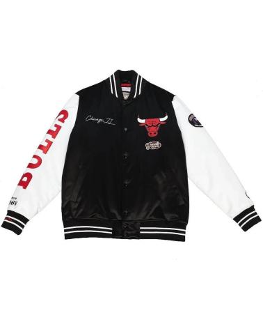 MITCHELL & NESS TEAM ORIGINS SATIN JACKE CHICAGO BULLS 1