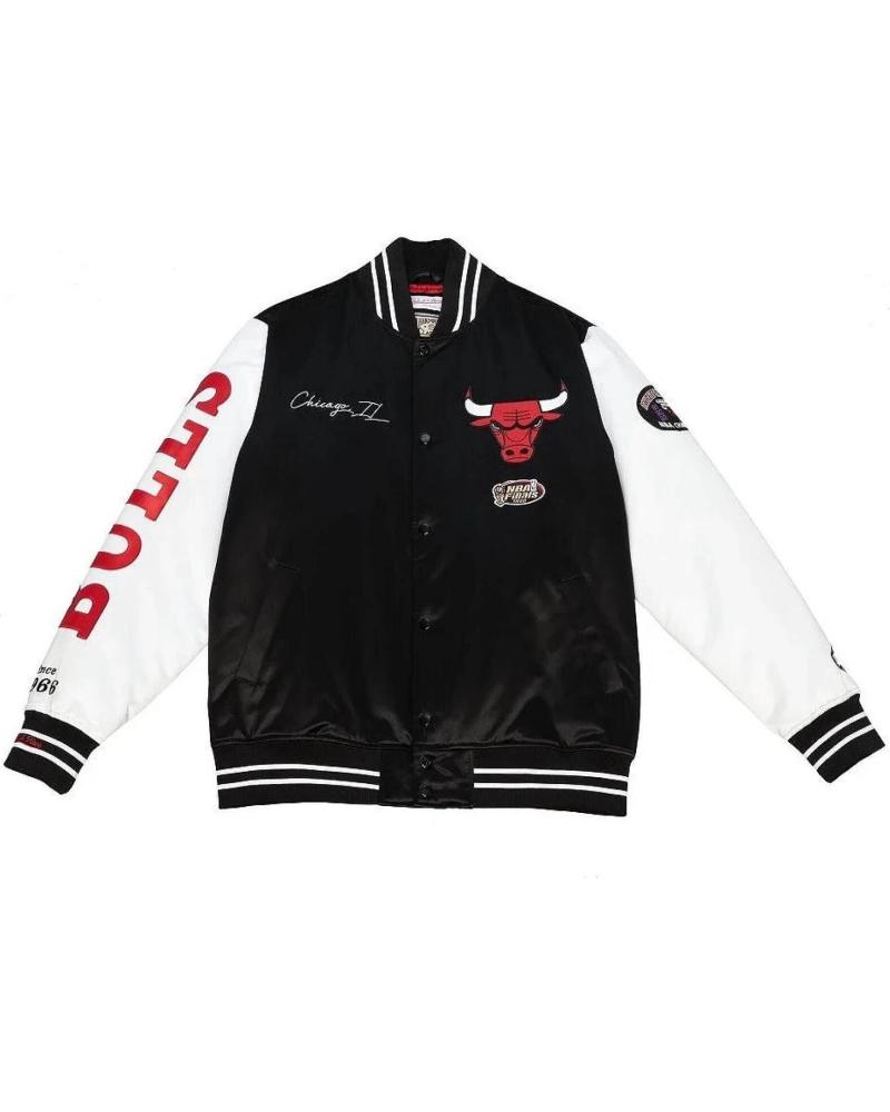 MITCHELL & NESS TEAM ORIGINS SATIN JACKE CHICAGO BULLS 1