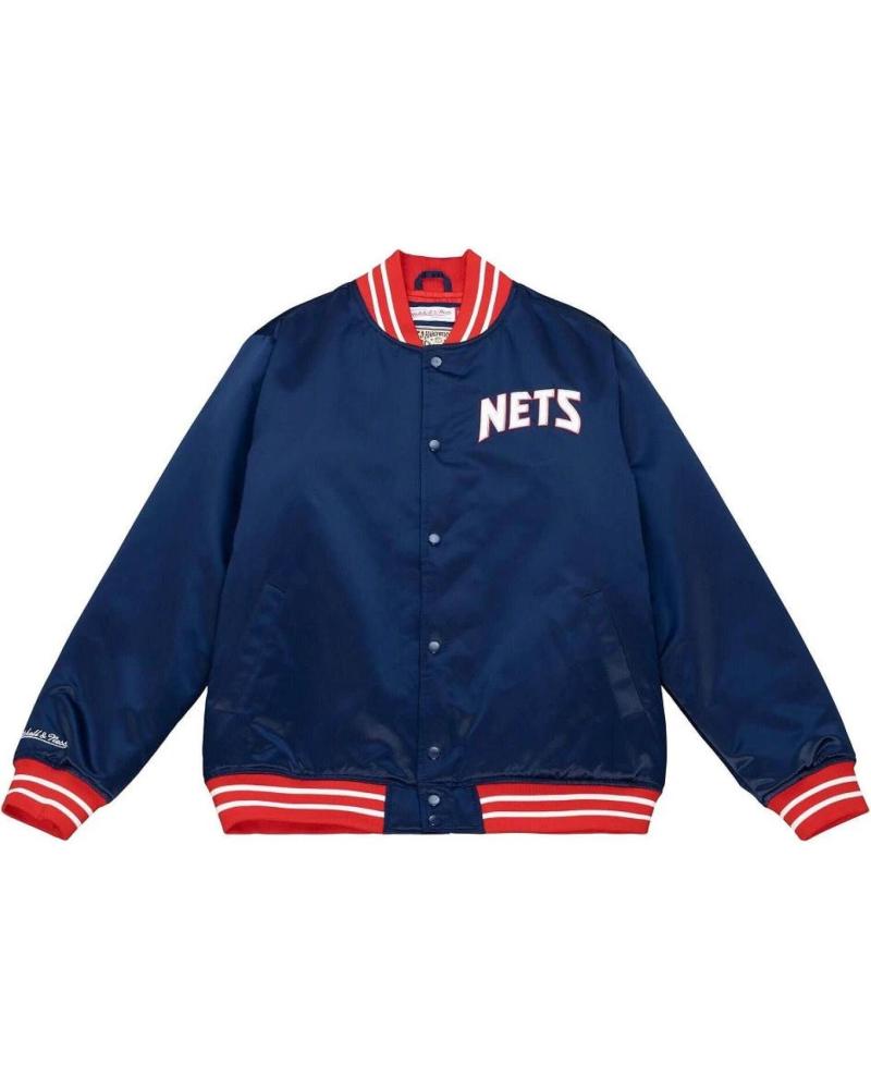 MITCHELL & NESS NEW JERSEY NETS HEAVYWEIGHT SATIN BOMBERJACKE 1