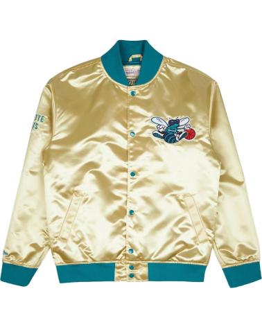 MITCHELL & NESS CHARLOTTE HORNETS NBA SATIN GOLD BOMBERJACKE 1