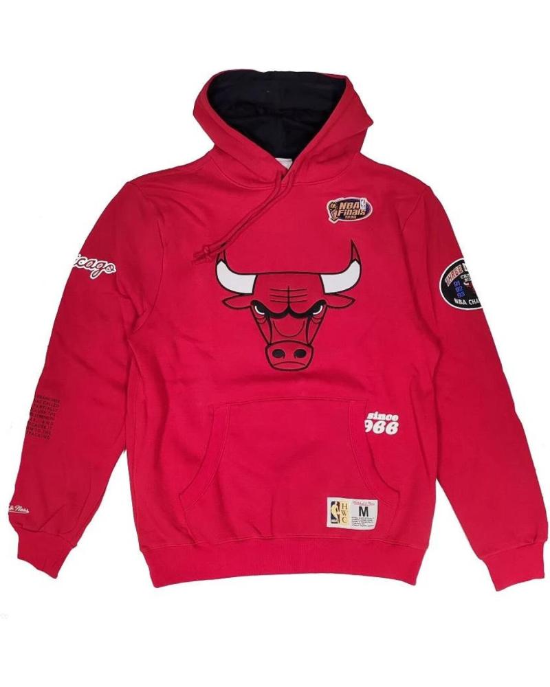 MITCHELL & NESS MOLETOM COM CAPUZ NBA CHICAGO BULLS TEAM ORIGINS FLEECE 1