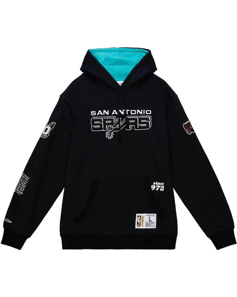 MITCHELL & NESS MOLETOM COM CAPUZ NBA SAN ANTONIO SPURS TEAM ORIGINS FLEECE 1