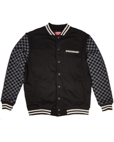 SPRAYGROUND CHECKERED VARSITY JACKET GREY 1
