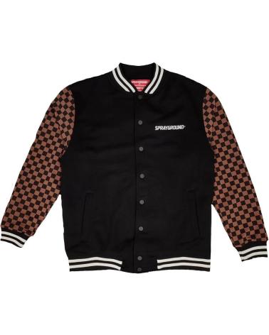 SPRAYGROUND CHECKERED VARSITY JACKET BROWN 1