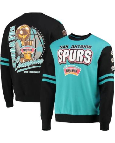 MITCHELL & NESS SAN ANTONIO SPURS ALL OVER CREWNECK SWEATSHIRT 1
