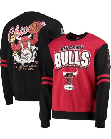 MITCHELL & NESS CHICAGO BULLS ALL OVER CREW SWEATSHIRT 1
