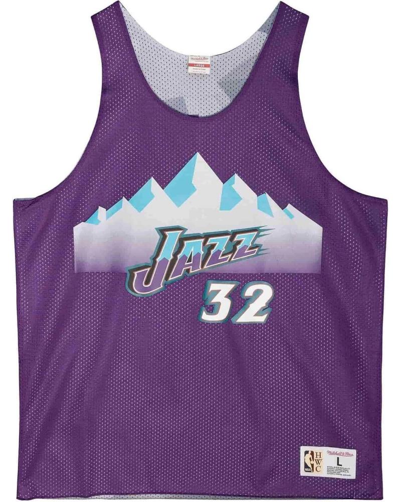 CAMISOLA REVERSÍVEL MITCHELL & NESS KARL MALONE UTAH JAZZ MESH TANK 1