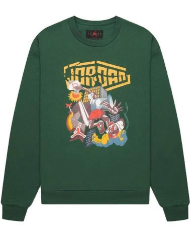 JORDAN SPORT DNA FLEECE CREW SWEATSHIRT - GREEN 1