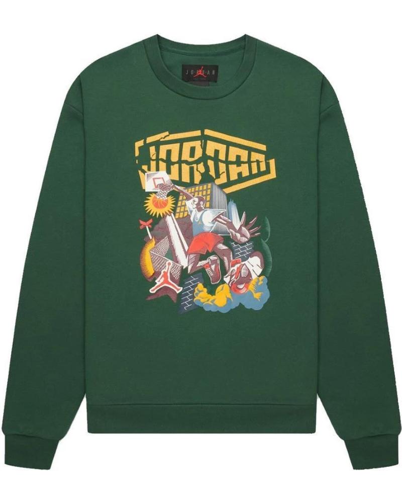 JORDAN SPORT DNA FLEECE CREW SWEATSHIRT - GREEN 1
