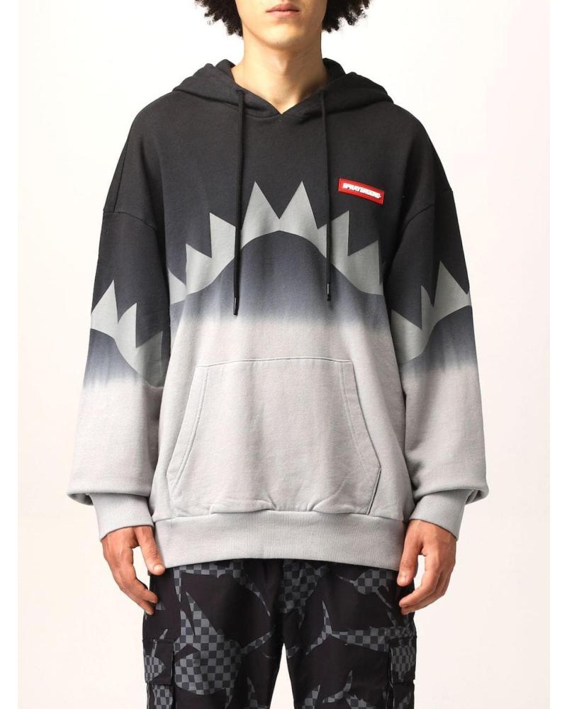 FELPA CON CAPPUCCIO SPRAYGROUND GREY BIG SHARK 1