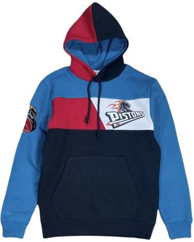 MITCHELL & NESS DETROIT PISTONS COLOR BLOCKED HOODIE 1