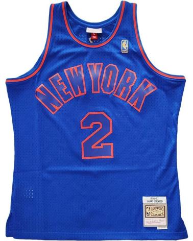MITCHELL & NESS LARRY JOHNSON NEW YORK KNICKS MAGLIA RETRO SWINGMAN 1996-97 1